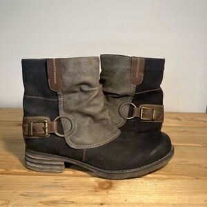 Remonte Ankle Boots Faux Fur Lined Biker Boots Size 41/9 Women’s Black/ Brown